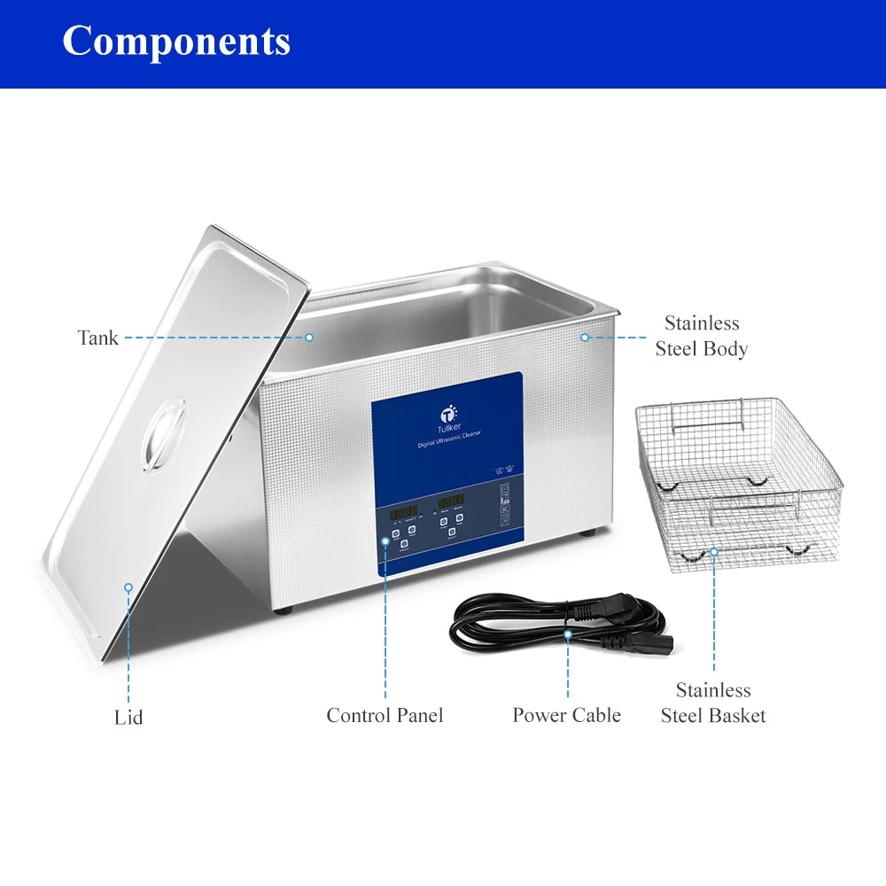 3.2L Professional Sonic Bath Degreaser for Engine Components