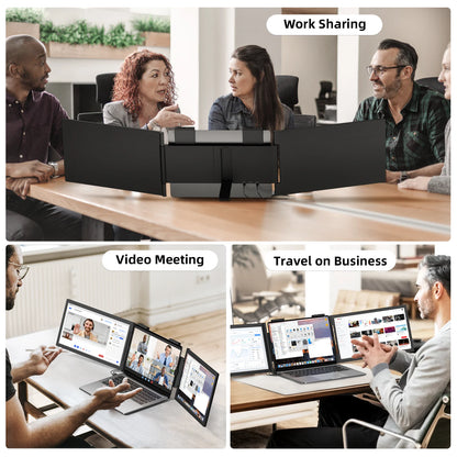14 Inch Dual Portable Monitor 1080p IPS USB-C for Laptops