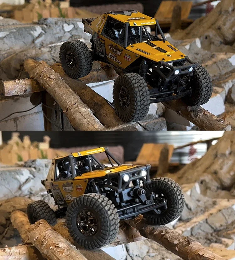 1/24 RC Crawler 4WD Brushed Off Road Mini Truck Yellow Standard