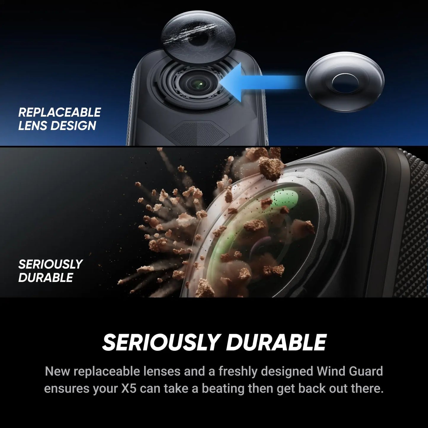 Insta360 X5 Waterproof 8K 360 Camera with Smart Stabilisation and Selfie Effect