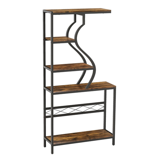 Industrial 5-Tier Flower Pot and Bookshelf Stand