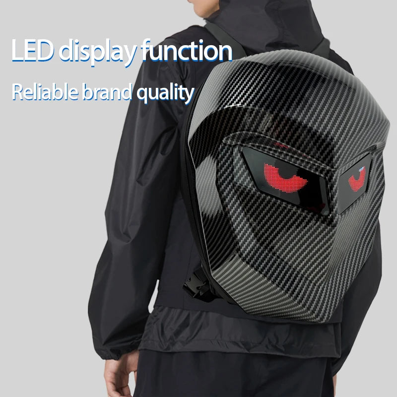 Smart Carbon Fiber LED Backpack for Travel and Cycling