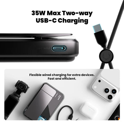 25W MagSafe Power Bank 10000mAh Wireless Fast Charge White