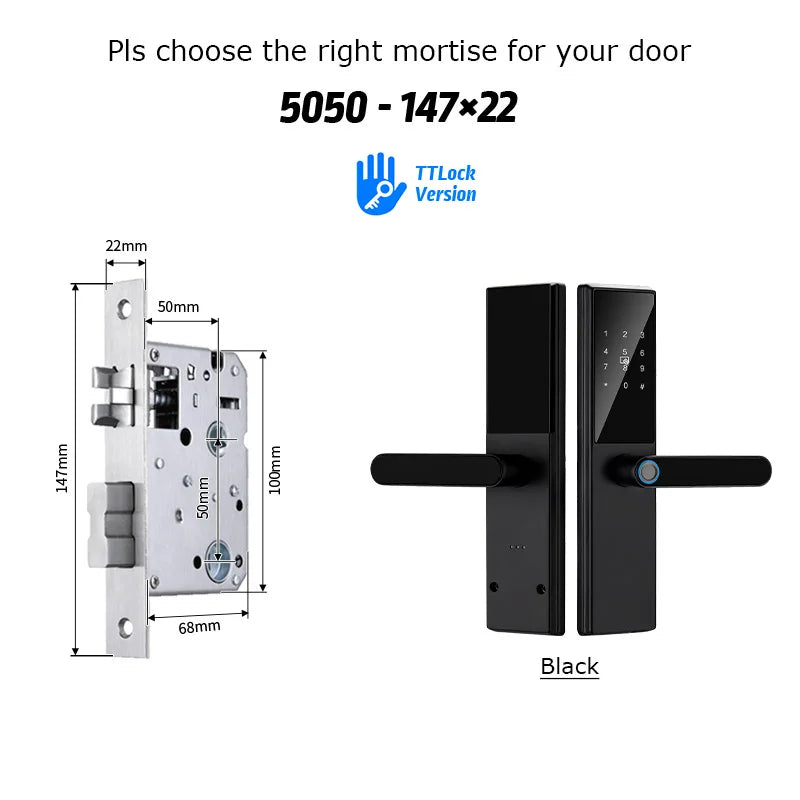 Bluetooth Fingerprint Smart Door Lock with Touchscreen