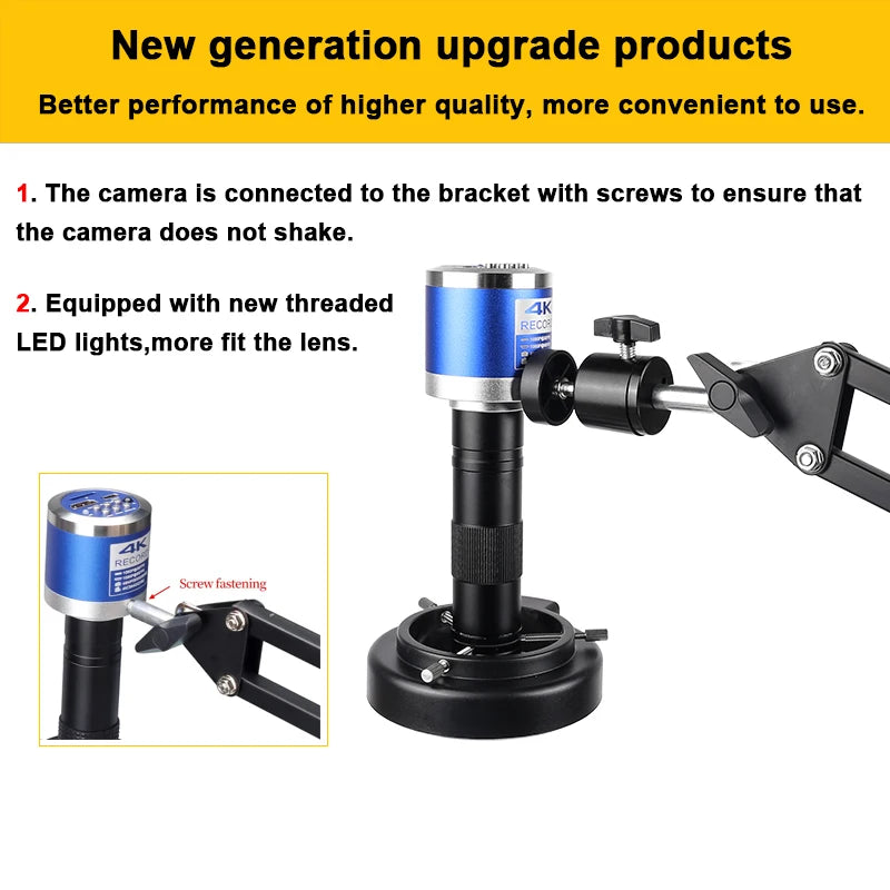 48MP 4K Digital Microscope with 150X Zoom and HDMI Output