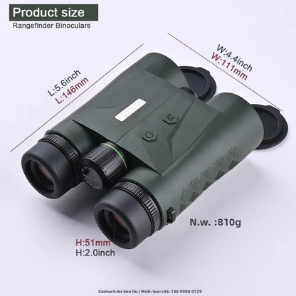 2400M Green Rangefinding Binoculars FMC Lens Coating