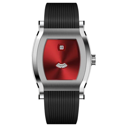 Automatic Jump Hour Men’s Watch Sapphire Steel Red Black