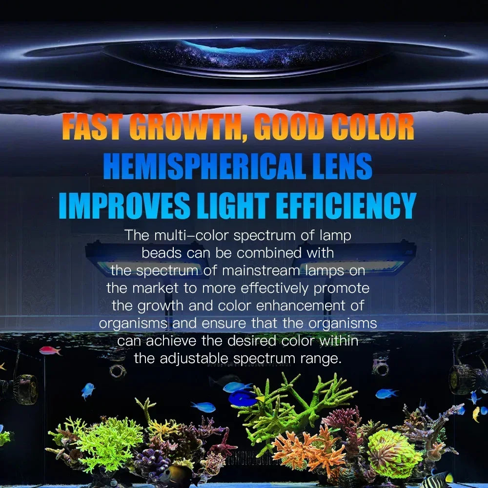 Smart Blue LED Aquarium Light 240W for Coral Reef