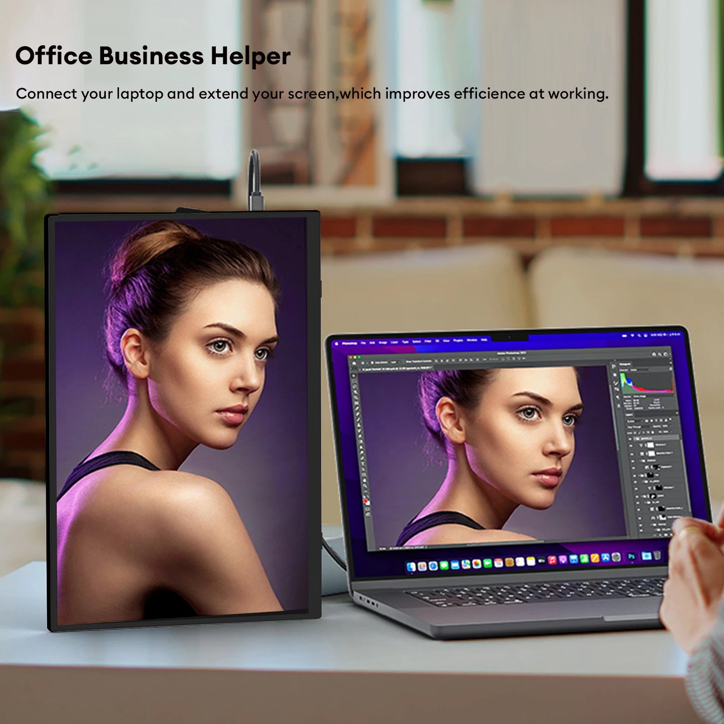 Ultra Thin 15.6" FHD Portable Display 300 Nits Back Stand