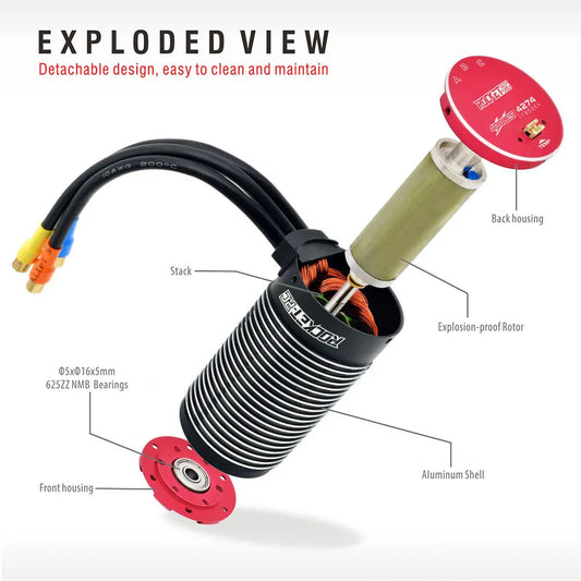 High-Speed 2500KV 4274 Motor with 130A ESC for RC