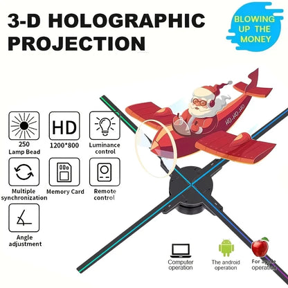 3D Holographic LED Fan Display for Advertising