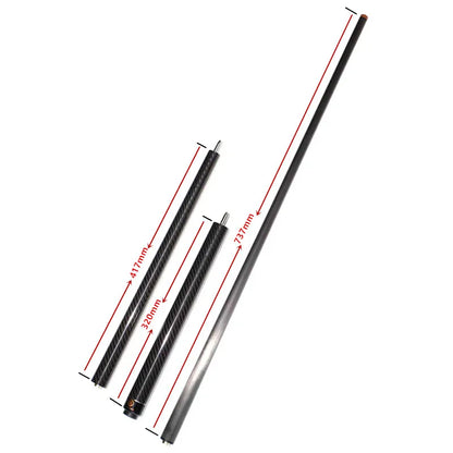 3pc Carbon Fiber Pool Cue 12.9mm Low Deflection Break Jump