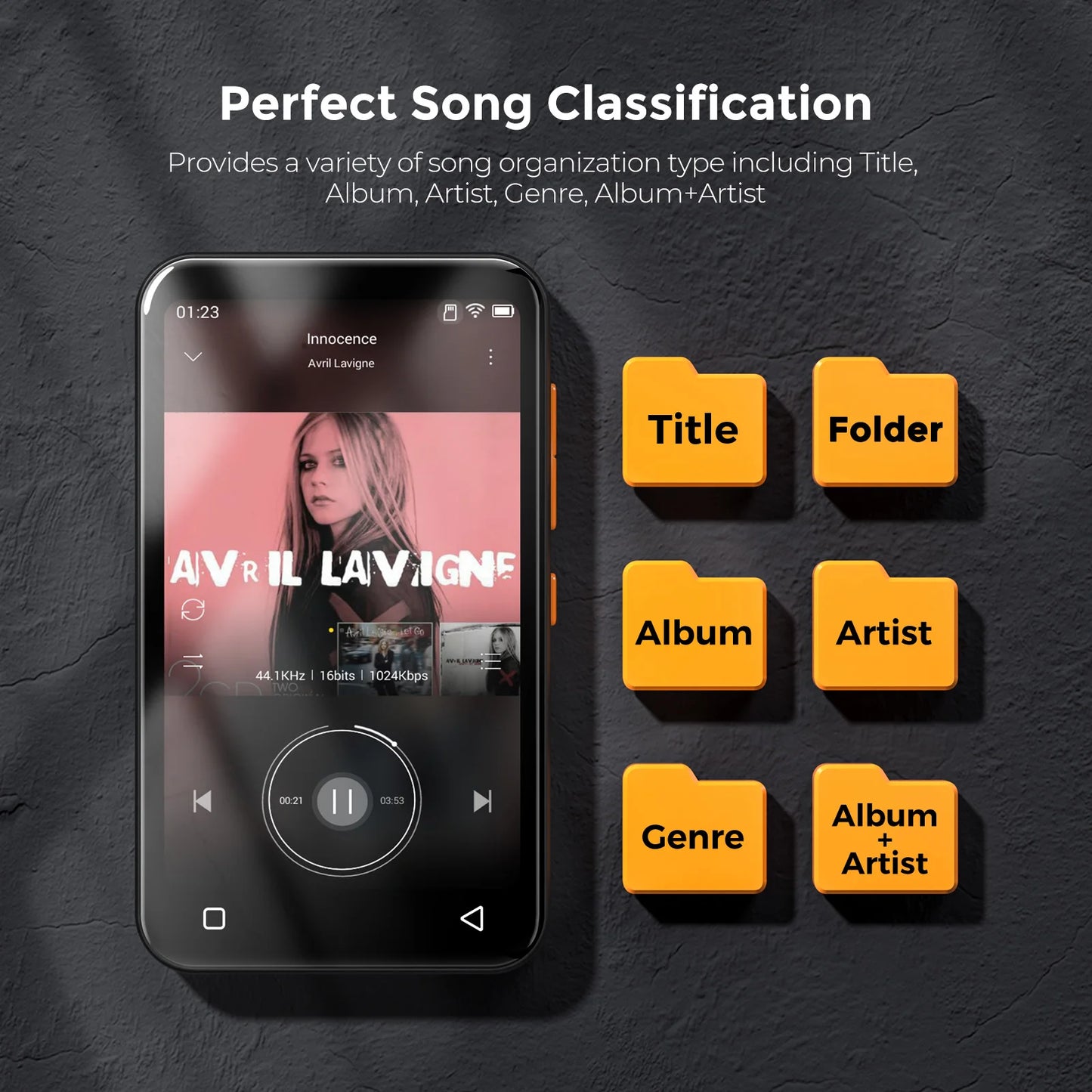Portable Bluetooth MP4 MP3 Player 512GB Expandable