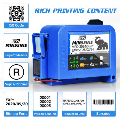 Portable Handheld Inkjet Printer QR Barcode Date Coder