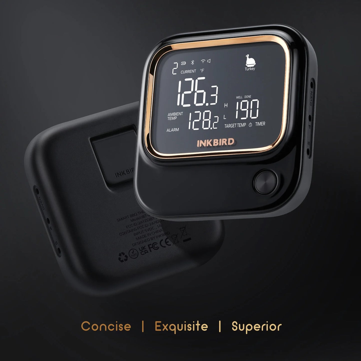 6 Probe BBQ Thermometer Bluetooth Wi-Fi App Control
