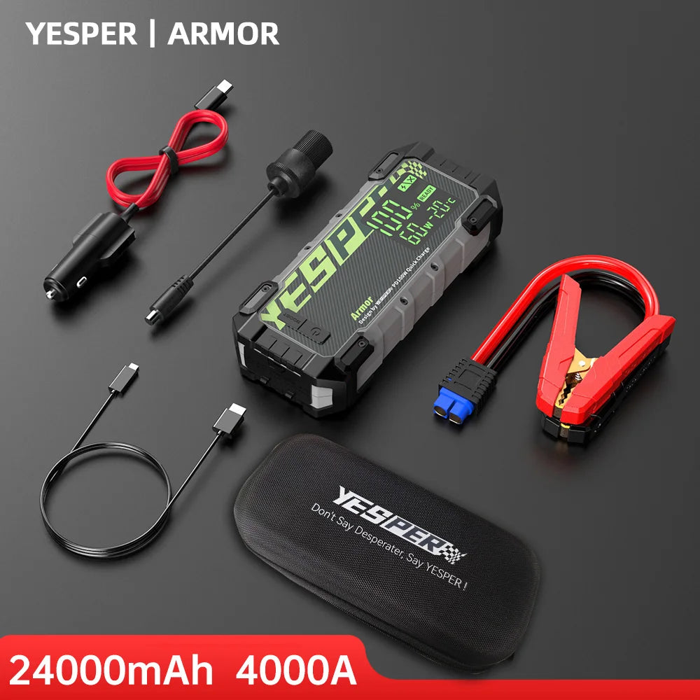 4000A Portable Car Jump Starter 12V with PD 100W