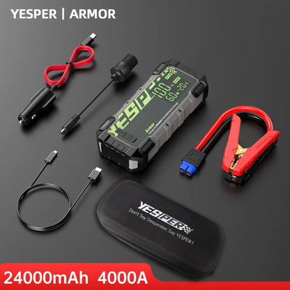 4000A Portable Car Jump Starter 12V with PD 100W