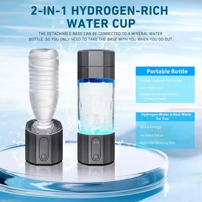 Hydrogen Water Bottle with Pressure Relief Valve Red