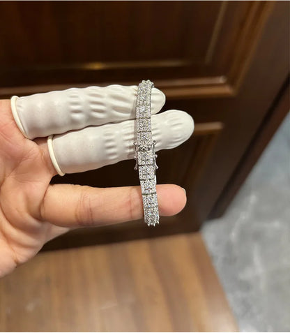Womens 18cm Diamond Style Moissanite Bracelet