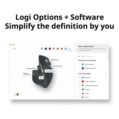 Quiet Ergonomic Bluetooth Mouse for Professionals