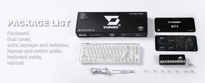 Wireless 68% RGB Mechanical Keyboard Cyan Hot Swap