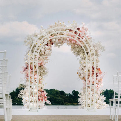 Heavy Duty White Metal Garden Arbor Wedding Arch XXL