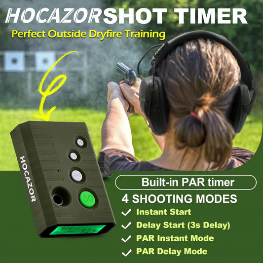 Portable Black Shooting Timer with LCD