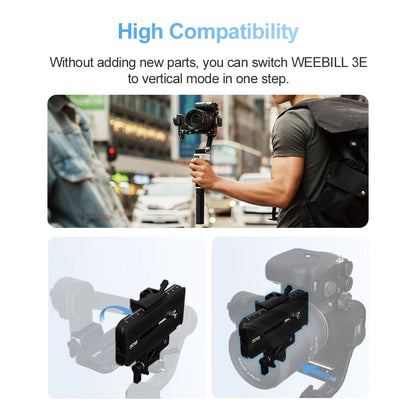 3 Axis Camera Gimbal Stabilizer with Grip Mode 2.5