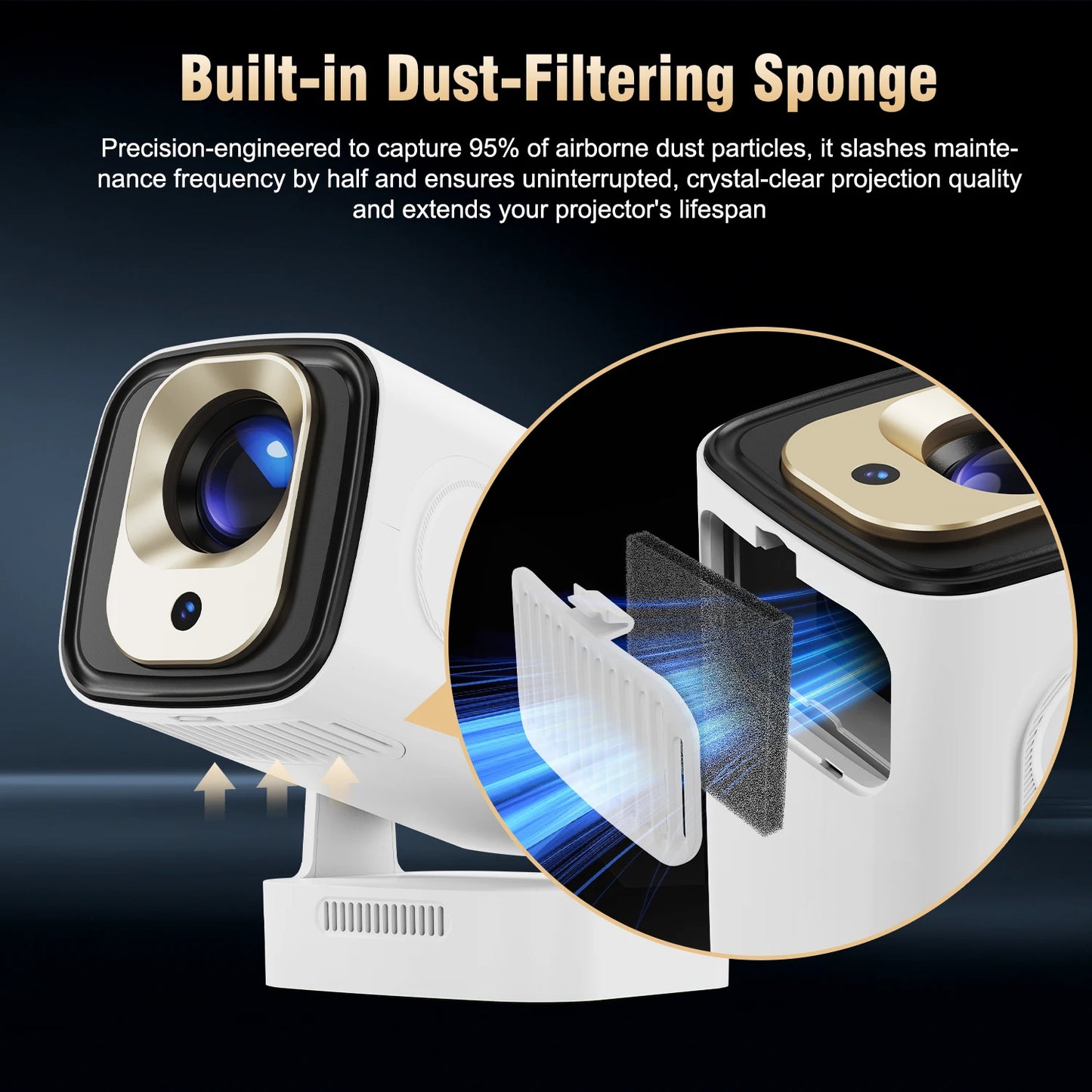 Mini Projector Auto Focus 4K 1080p with Android 11