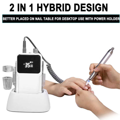 2in1 Cordless Nail Drill with Desktop Base