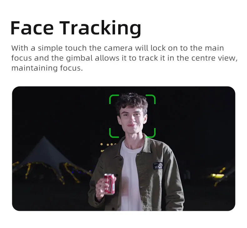 5K Pocket Vlogging Camera 3-Axis Stabilization Face Tracking