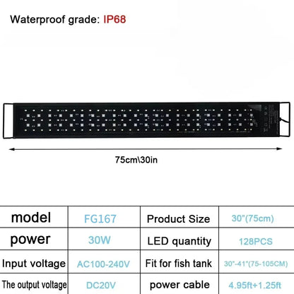 90cm Full Spectrum Aquarium Light 36W IP68 Waterproof