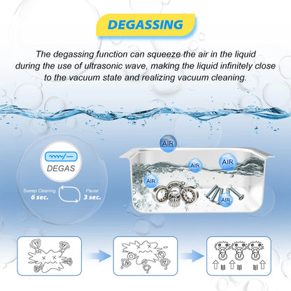 2L Ultrasonic Cleaner 120W Digital Timer Stainless Basket