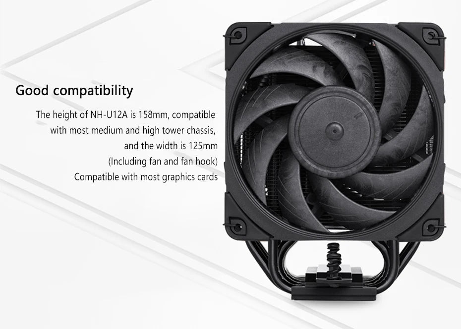 Black Tower CPU Cooler 7 Heatpipes Dual 120mm Fans