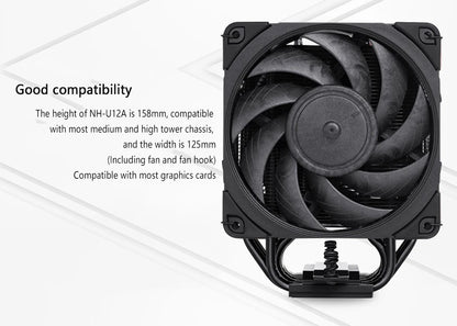 Black Tower CPU Cooler 7 Heatpipes Dual 120mm Fans