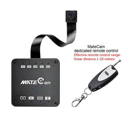 Battery-Powered 4K Micro Camera 150 Lens Remote