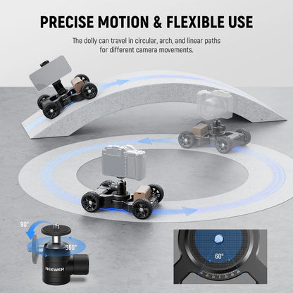 App Controlled Motorized Camera Slider Dolly for Cameras