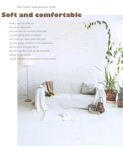 Sofa Slipcover Soft Couch Cover Avocado Linen
