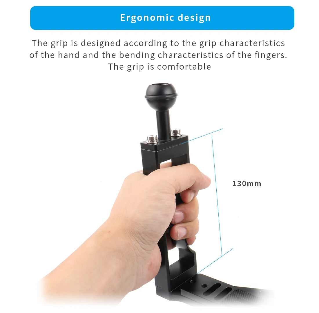 Diving Camera Tray Stabilizer Rig with Dual Handles