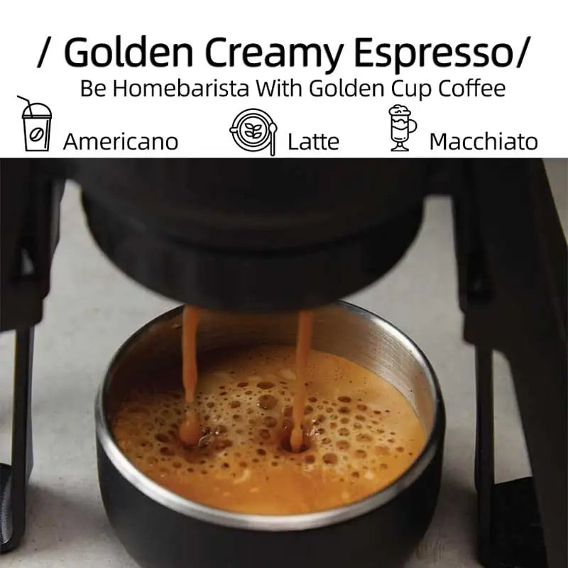 Portable Espresso Maker 180ml Quick Brew Double Shots