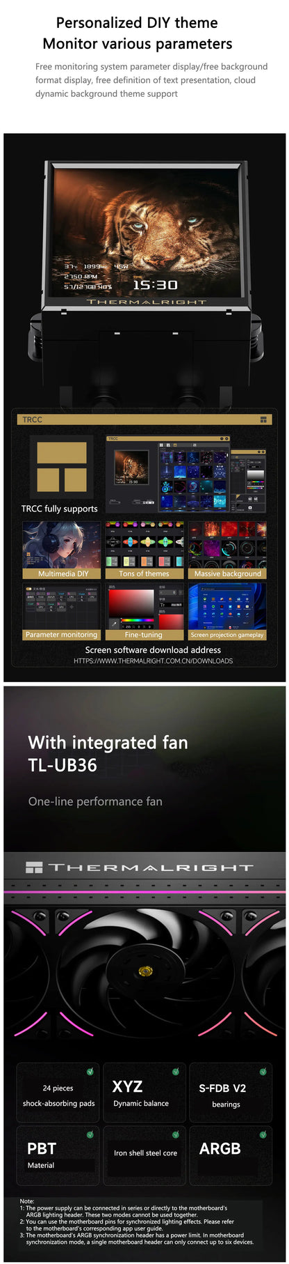 Thermalright PEERLESS VISION UB360 Black ARGB CPU Water Cooler