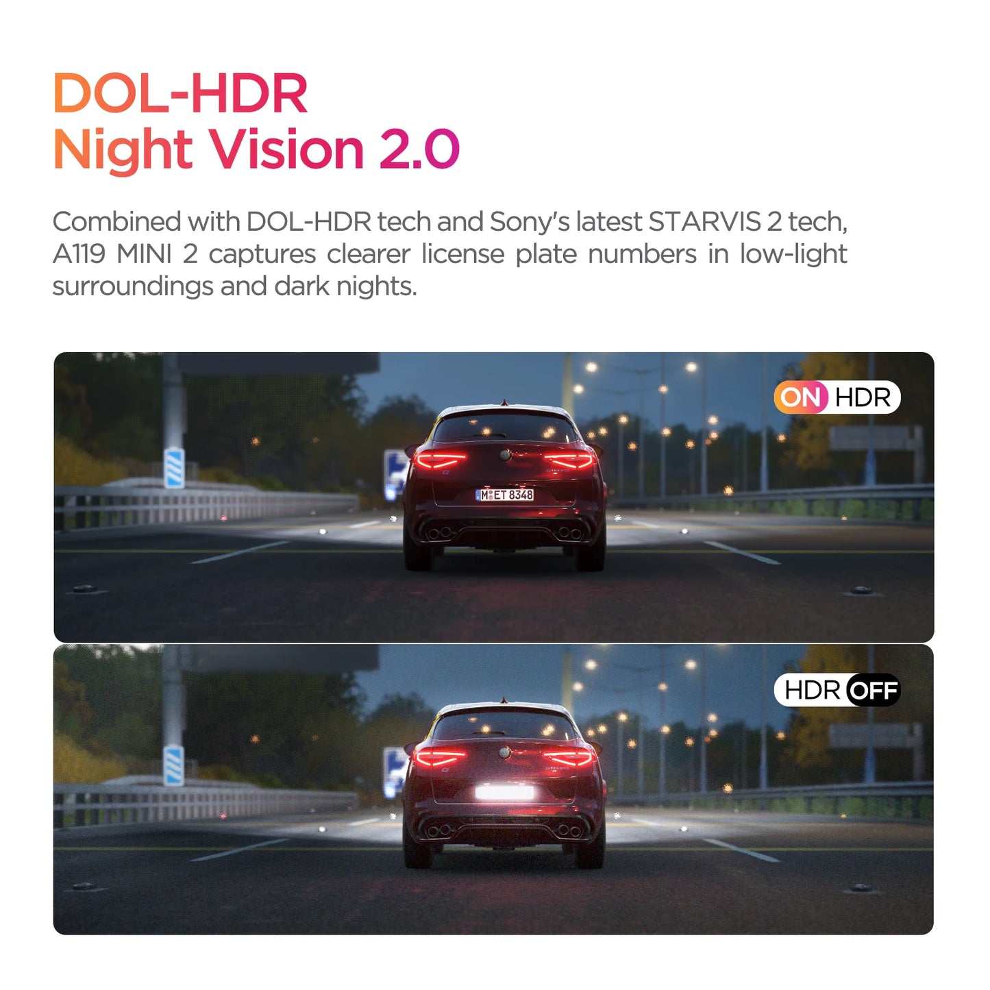 2K 60FPS Dash Cam with Voice Control & GPS