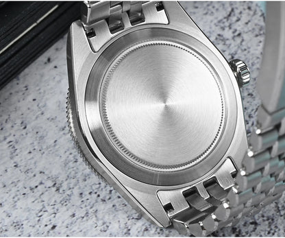 Automatic Mechanical Diver Watch 40mm Blue Sunburst Dial