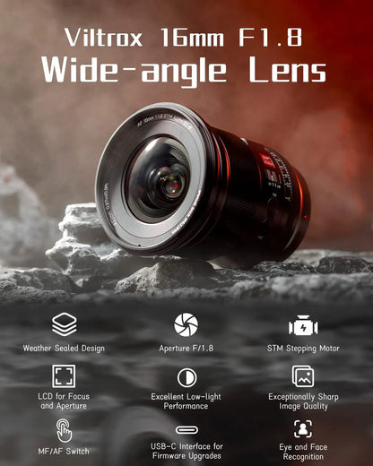 16mm F1.8 Full Frame Ultra Wide Lens Sony E Mount