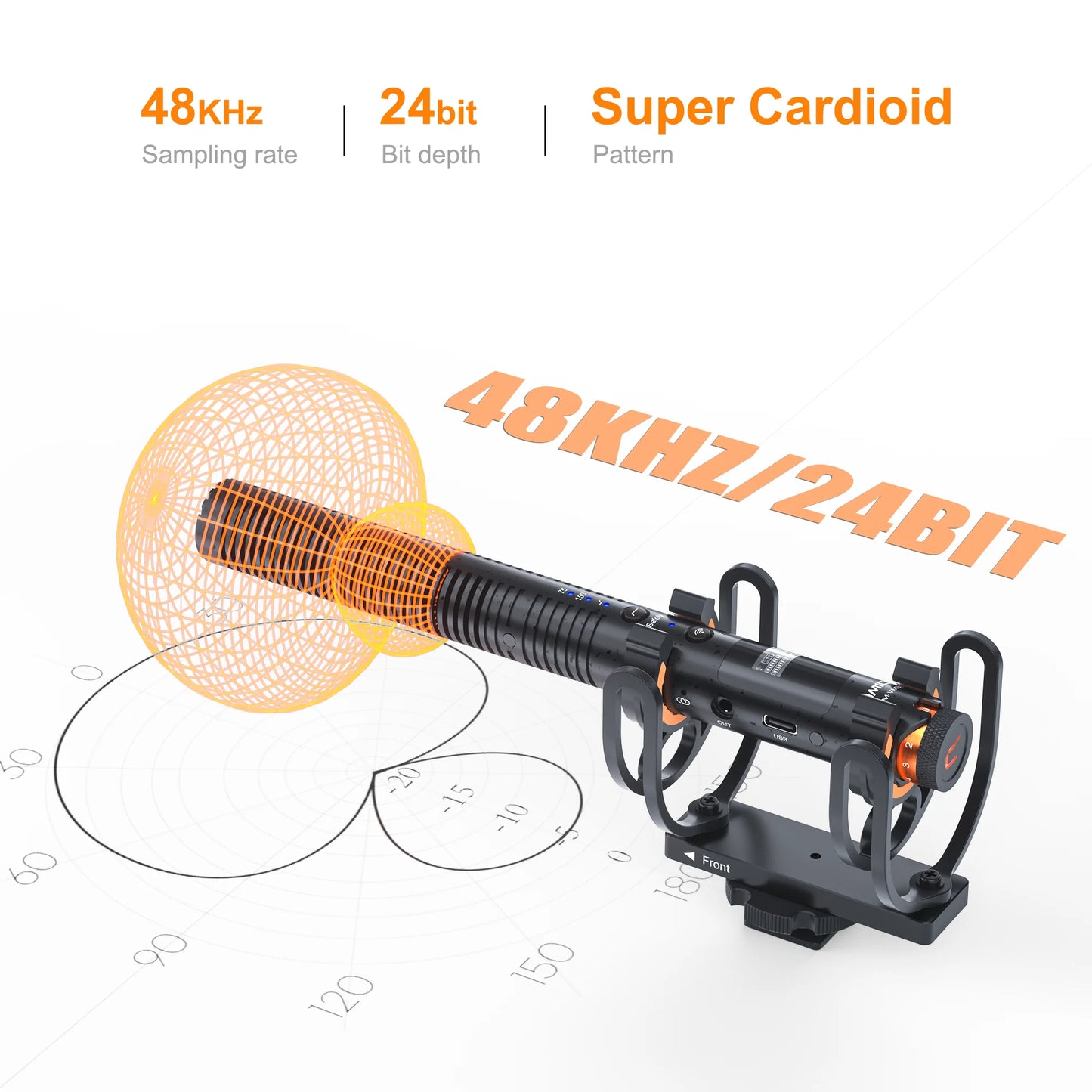 Portable Wireless Shotgun Microphone USB-C