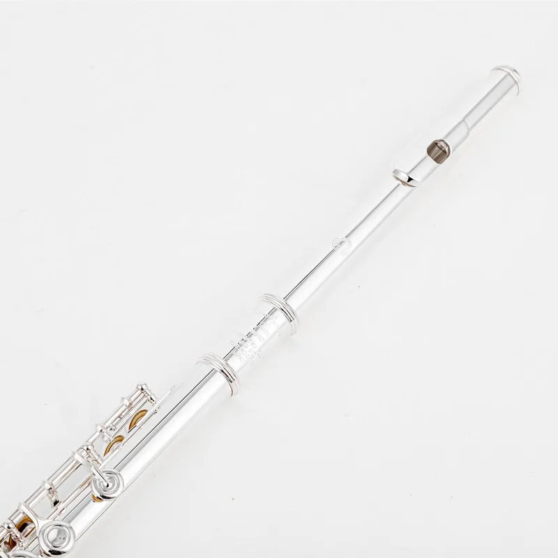 Professional Silver-Plated Flute C Key 17-Hole with Case