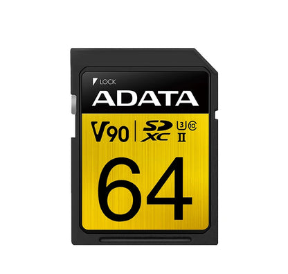 ADATA 64GB V90 UHS II SDXC Card for 4K Video