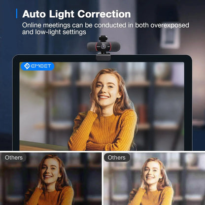 4K Autofocus Webcam with Dual Noise Cancelling Microphones