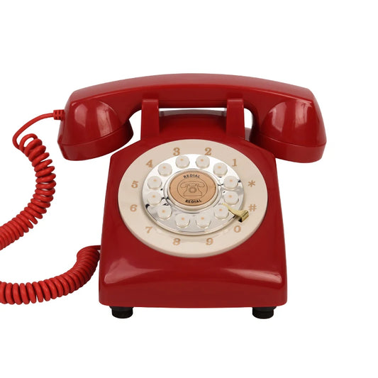 Red Vintage Wedding Telephone Guest Book with Voice Recording