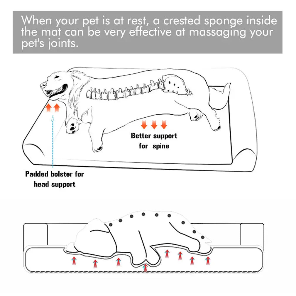 Orthopedic Dog Bed XXL Memory Foam Washable Gray